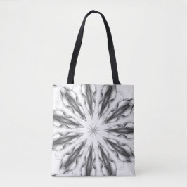 Sac fourre-tout imprimé kaléidoscope en niveaux de