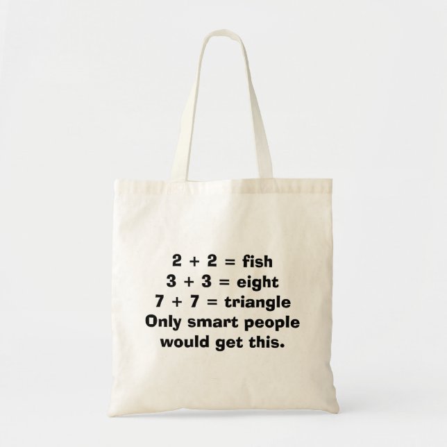 Sac fourre-tout intelligent à maths de personnes (Devant)
