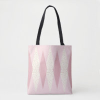 Sac fourre-tout Jacquard rose moderne du milieu du