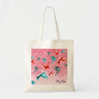 Sac fourre-tout japonais Floral et Origami Crane D