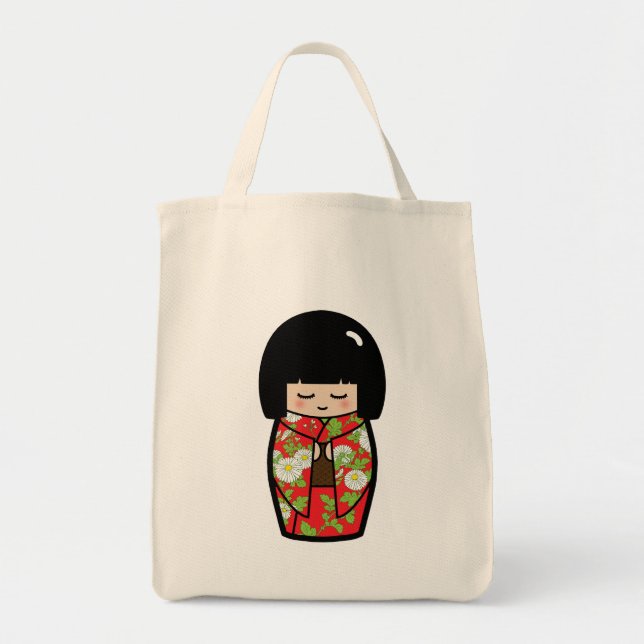 Sac fourre-tout japonais (rouge) à poupée de (Devant)
