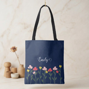 Sac fourre-tout jardin floral, Sac fourre-tout fle