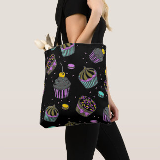 Sac fourre-tout jaune bleu à rose de noir de