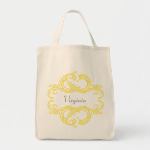Sac fourre-tout jaune Chic Damask