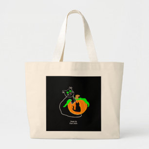 Sac fourre-tout Jumbo du Citrouille de chat noir
