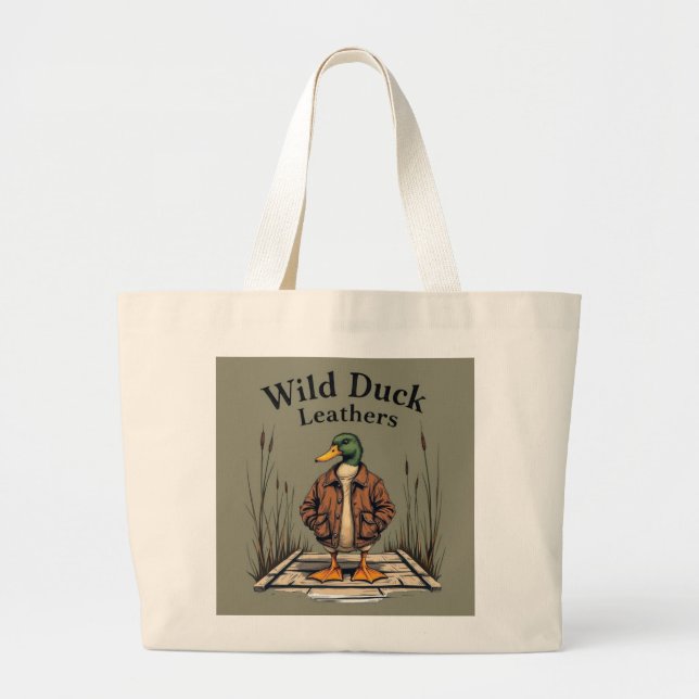 Sac fourre-tout Jumbo en cuir de canard sauvage -  (Devant)