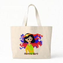 Sac fourre-tout Jumbo Retro Girl Medium