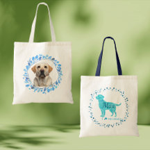 Sac fourre-tout Labrador - cadeau bleu Pastel pers