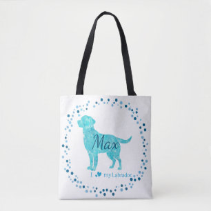 Sac fourre-tout labrador retriever bleu pastel per