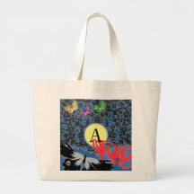 Sac fourre-tout LACE NOIRE PERSONNALISÉE INITIALE 