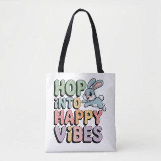 Sac fourre-tout lapin de Pâques Hop Into Happy Vib