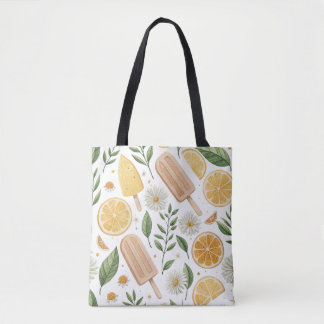 Sac fourre-tout Lemon & Daisy – Toile florale aux 