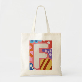 Sac fourre-tout lettre monogramme F décoration dop