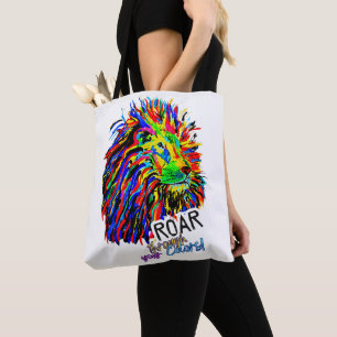Sac fourre-tout Lion coloré