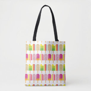 sac fourre-tout - Lollies de glace rose, verte et