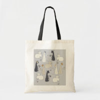Sac fourre-tout lunatique à chats