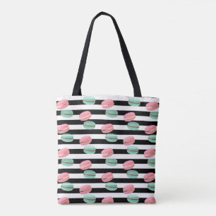 Sac fourre-tout-Macarons de nom personnalisé