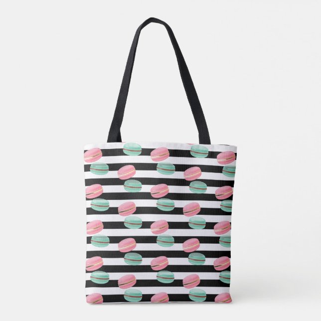 Sac fourre-tout-Macarons de nom personnalisé (Dos)