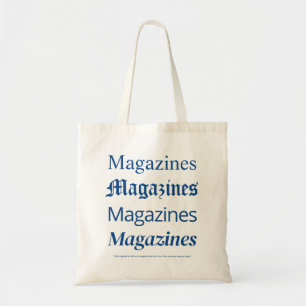 Sac fourre-tout Magazines Bleu, Sac fourre-tout de