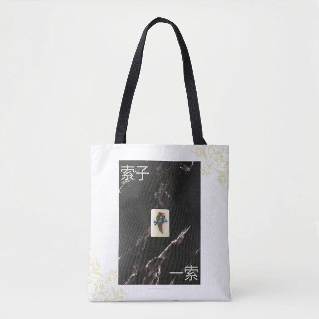 Sac fourre-tout Mahjong avec 1 de Bambou en canton (Devant)