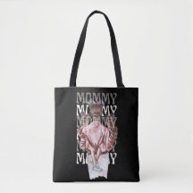 Sac fourre-tout maman - Mère et filles Illustratio
