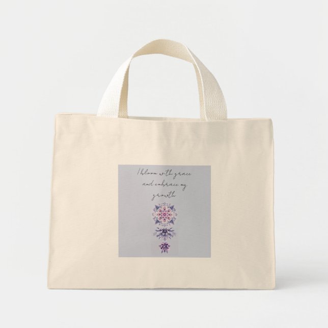 Sac fourre-tout Mandala de Serenity en fleurs (Devant)