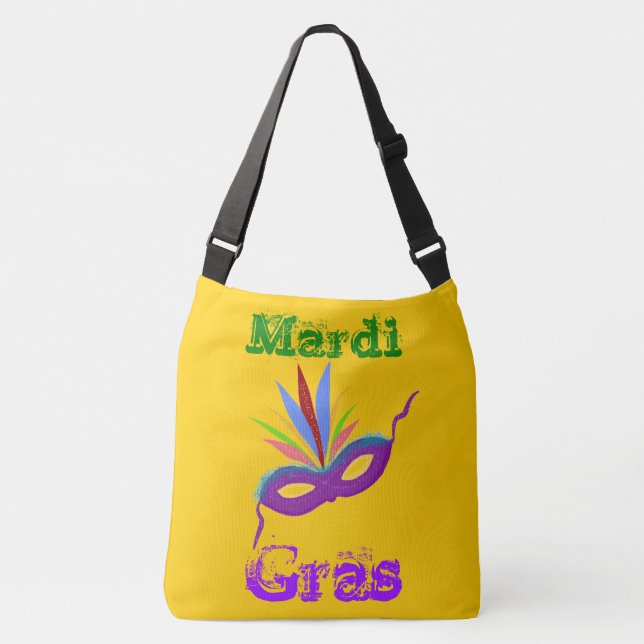 Sac fourre-tout Mardi Gras de Masque Violet (Devant)