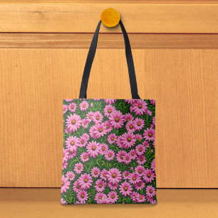 Sac fourre-tout Marguerites roses
