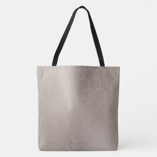 Sac fourre-tout métallique géométrique à