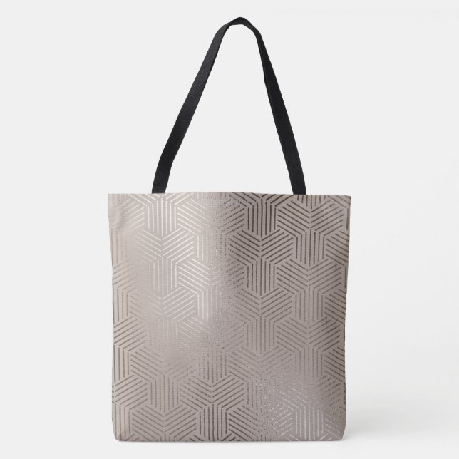 Sac fourre-tout métallique géométrique à (Devant)
