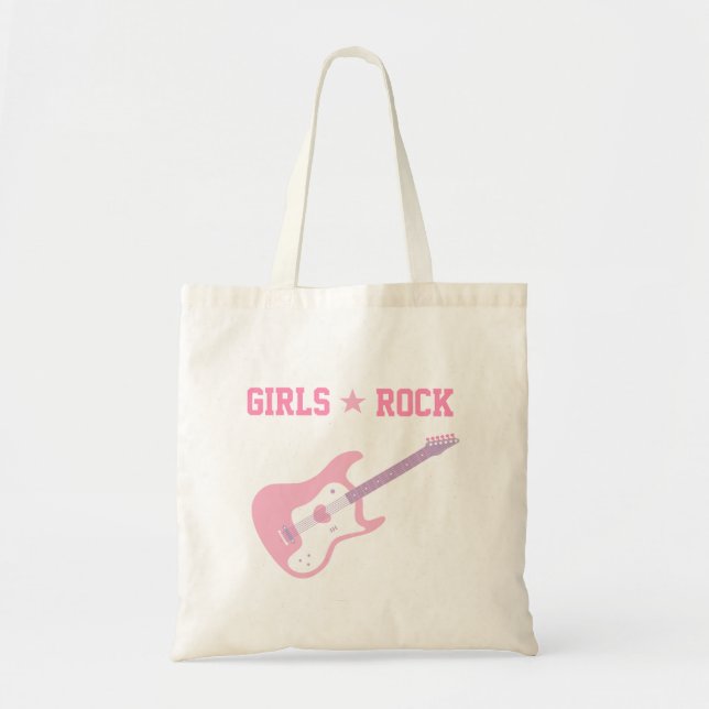 Sac fourre-tout mignon à guitare de rose de (Devant)