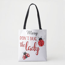 Sac fourre-tout mignon nommé fait sur commande à