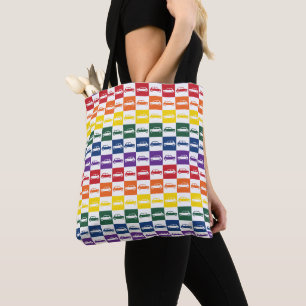 Sac fourre-tout Mini Cooper en carton arc-en-ciel