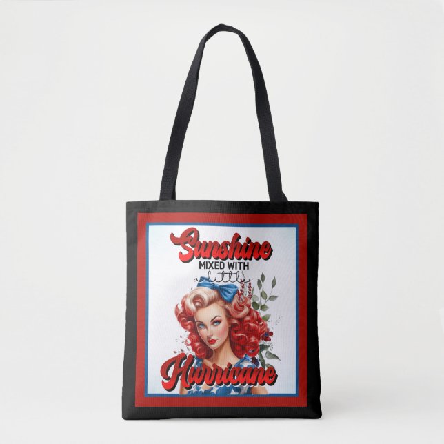 Sac fourre-tout mixte rétro-américain Pinup_ Sunsh (Devant)