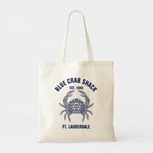 Sac fourre-tout Modèle d'illustration de crabe ble