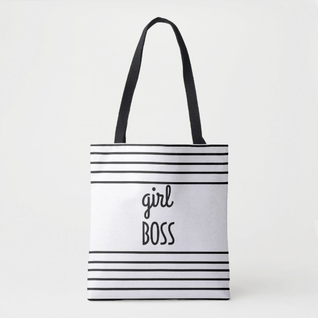 sac fourre-tout moderne chic à patron de fille (Devant)