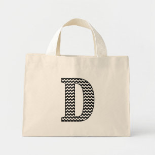 Sac fourre-tout Monogramme Chevron "D" noir et bla