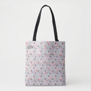 Sac fourre-tout Monogramme de baies rose et d'hive