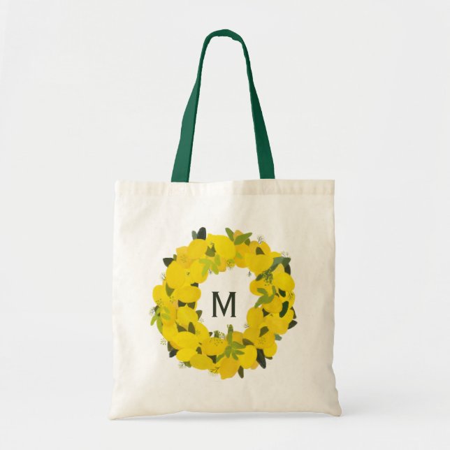 Sac fourre-tout Monogramme de couronne de citron p (Devant)