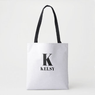 Sac fourre-tout monogramme et nom