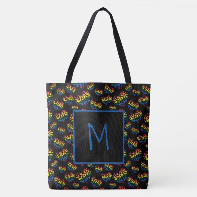 Sac fourre-tout Monogramme Rainbow Hearts (Devant)