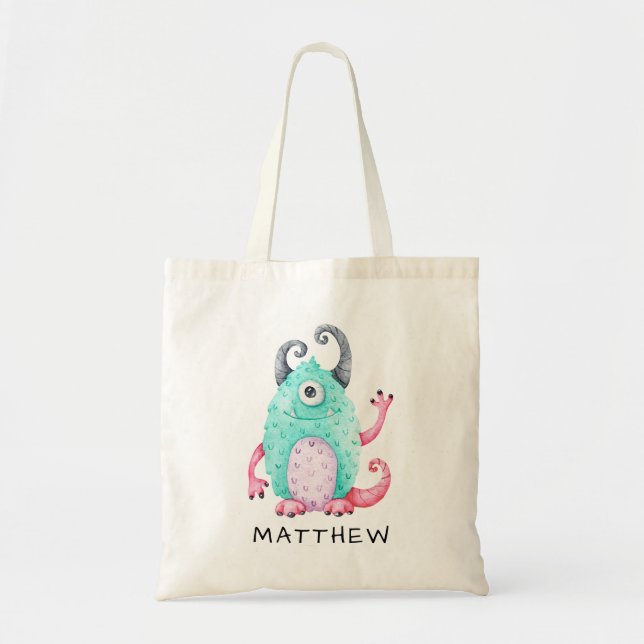 Sac fourre-tout Monstre pour enfants personnalisé (Devant)