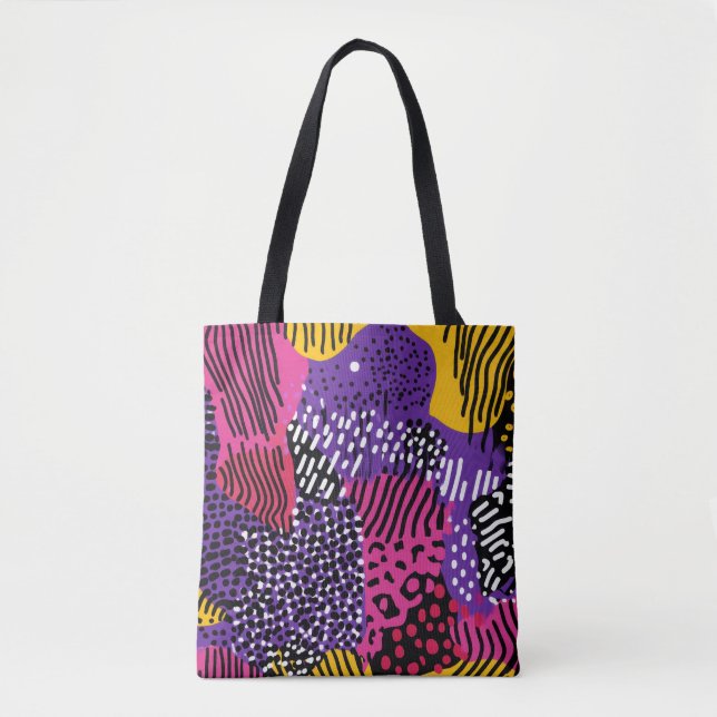 Sac fourre-tout Motif Abstrait en gras | Moderne e (Devant)