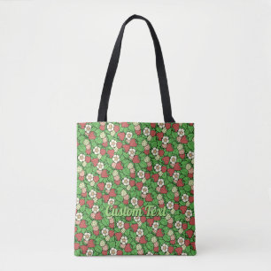 Sac fourre-tout Motif Arrière - plan fraise