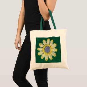 Sac fourre-tout - motif de crochet - marguerite