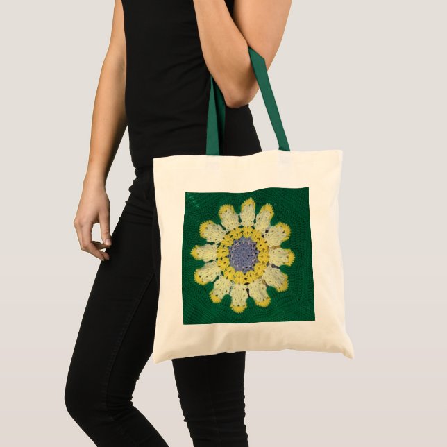 Sac fourre-tout - motif de crochet - marguerite (Devant (produit))