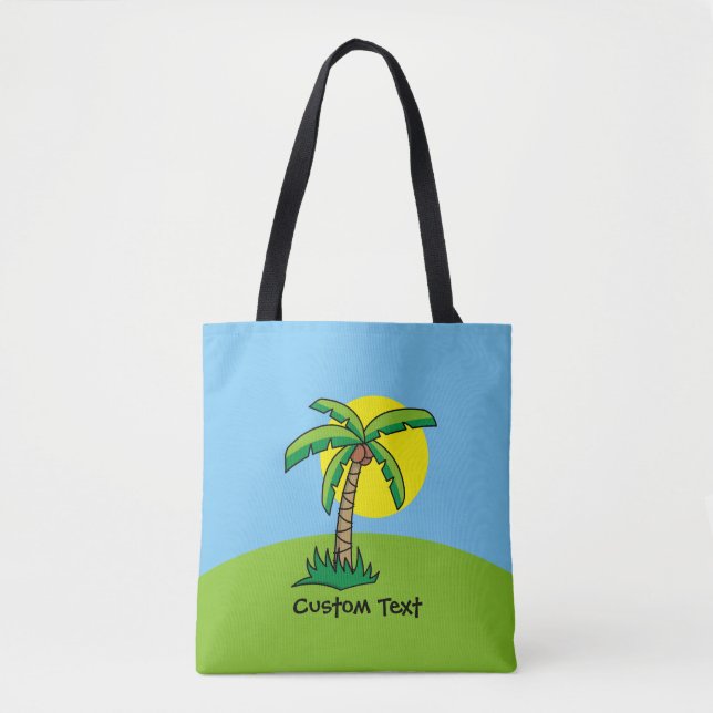 Sac fourre-tout Motif de dessin sur palmier (Devant)