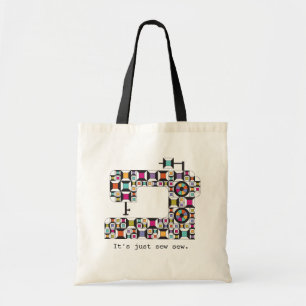 Sac fourre-tout Motif de surface couture colorée