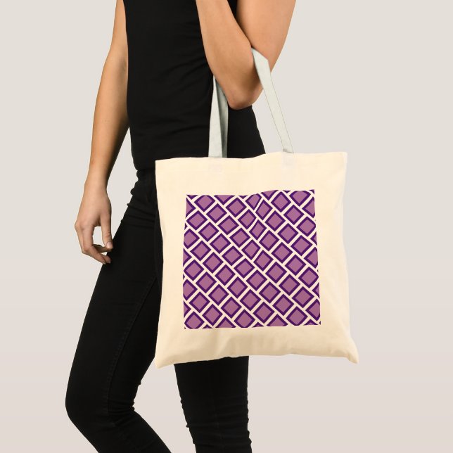 Sac fourre-tout - Motif en brique violette (Devant (produit))