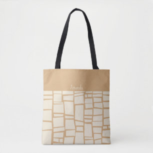 Sac fourre-tout motif géométrique rétro